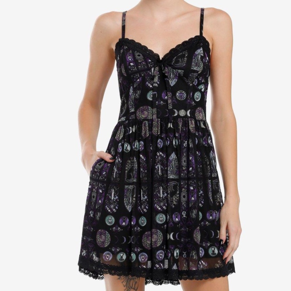 Cosmic Aura Stained Glass Mesh Dress Hot Topic